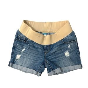 Old Navy Maternity Denim Jean Shorts with Cuff Women's Size 8